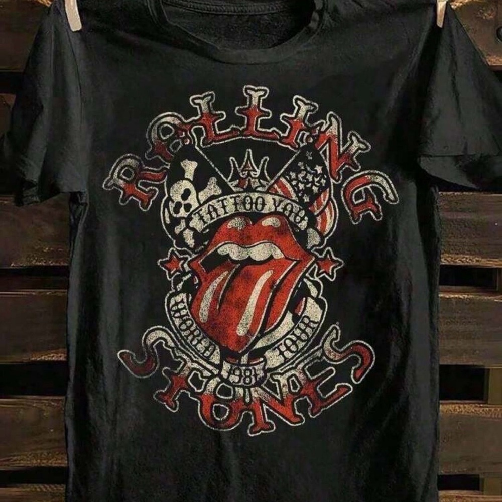 Rolling Stones "Tattoo You" 1998 Tour, Black Unisex T-Shirt XL